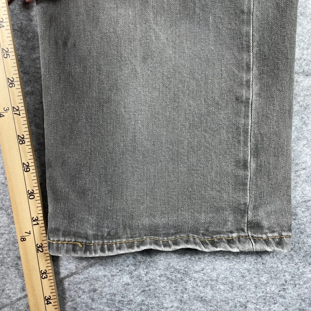 Levis Jeans Mens 36x34 (Fits 36x32) Grey 569 Loose Straight Stretch Denim Pants
